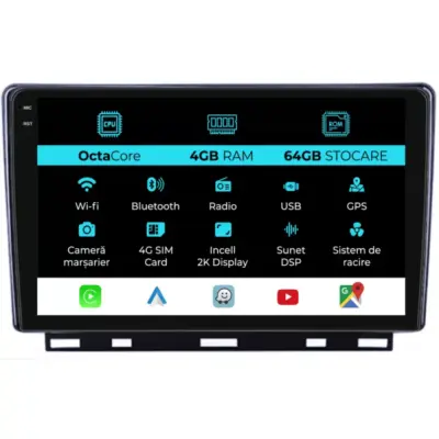Navigatore Dedicato 2K 4gb Ram 64gb Android Auto Carplay per Renault Clio 5