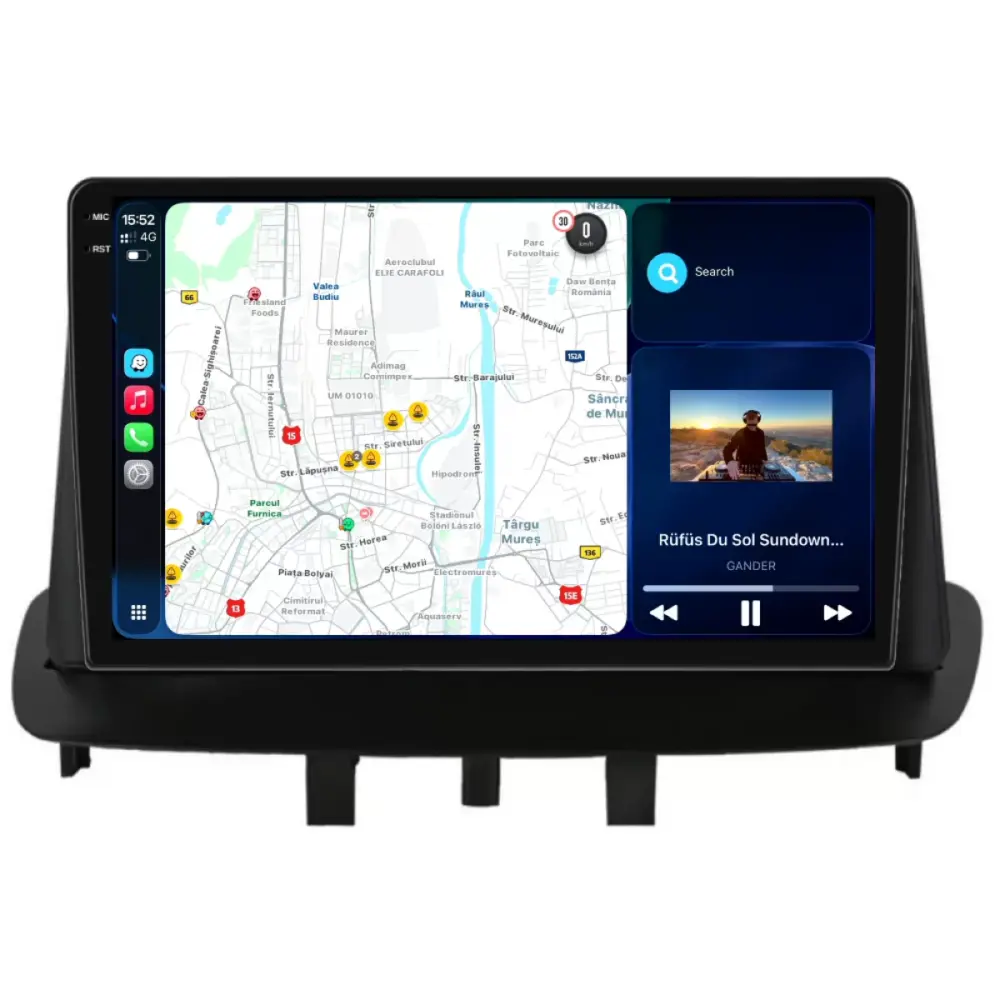 Navigatore Dedicato 2K 4gb Ram 64gb Android Auto Carplay per Renault Megane 3