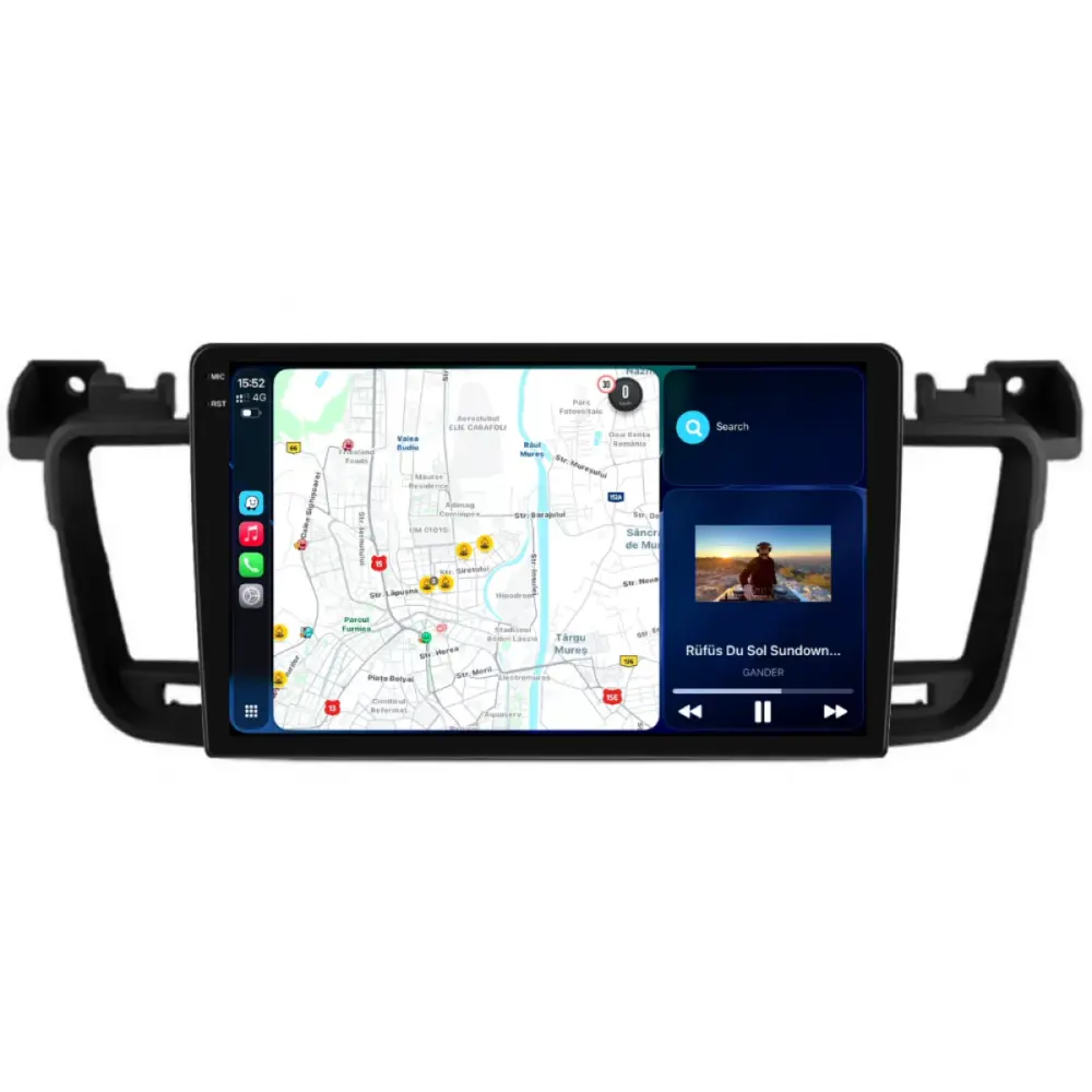 Navigatore Dedicato 2K 4gb Ram 64gb Storage Android Auto Carplay per Peugeot