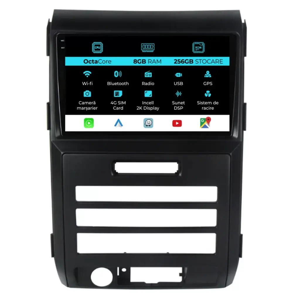 Navigatore Dedicato 2K 8gb Ram 256gb Android Auto Carplay per Ford F150