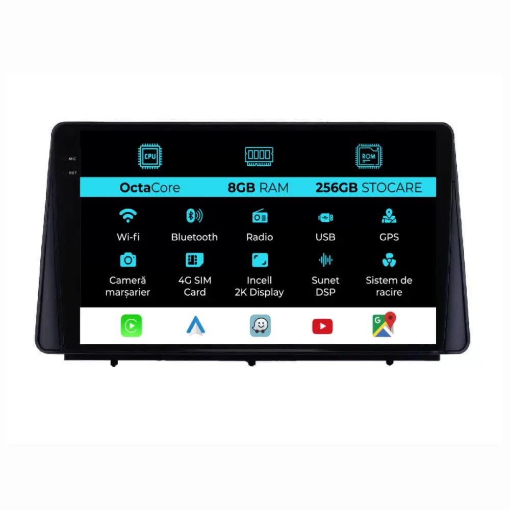 Navigatore Dedicato 2K 8gb Ram 256gb Android Auto Carplay per Ford Focus
