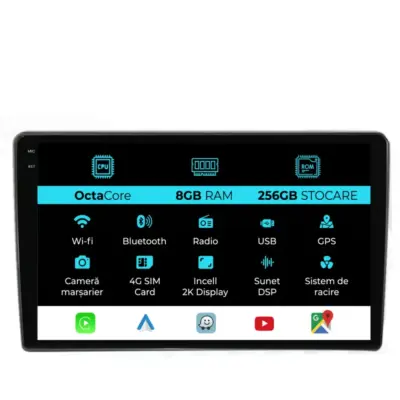 Navigatore Dedicato 2K 8gb Ram 256gb Android Auto Carplay per Ford Transit