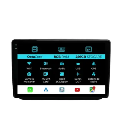 Navigatore Dedicato 8gb Ram 256gb Skoda Fabia 2007-2012 2K Android Auto Carplay