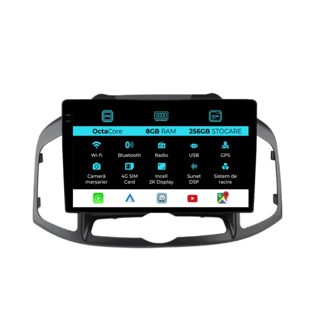 Navigatore Dedicato 8gb Ram 256gb Storage Android Auto Carplay per Chevrolet