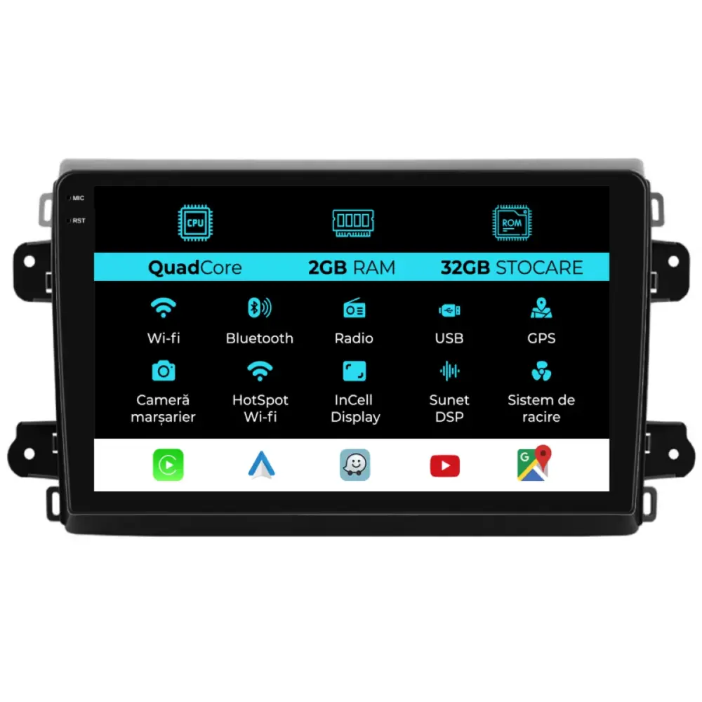 Navigatore Dedicato 9 Pollici Android Auto Carplay per Fiat Ducato 2006-2022