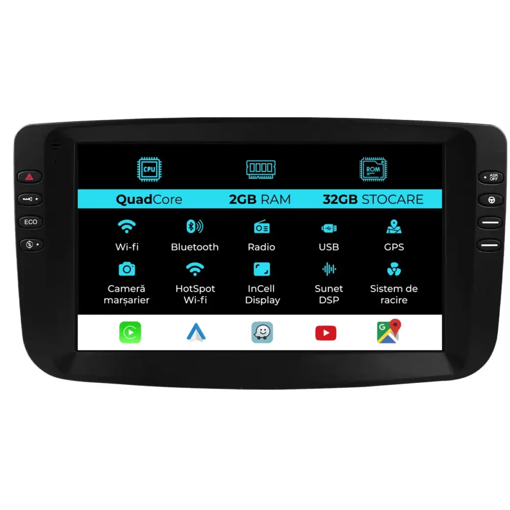Navigatore Dedicato 9 Pollici Android Auto Carplay per Fiat Linea 2006-2012