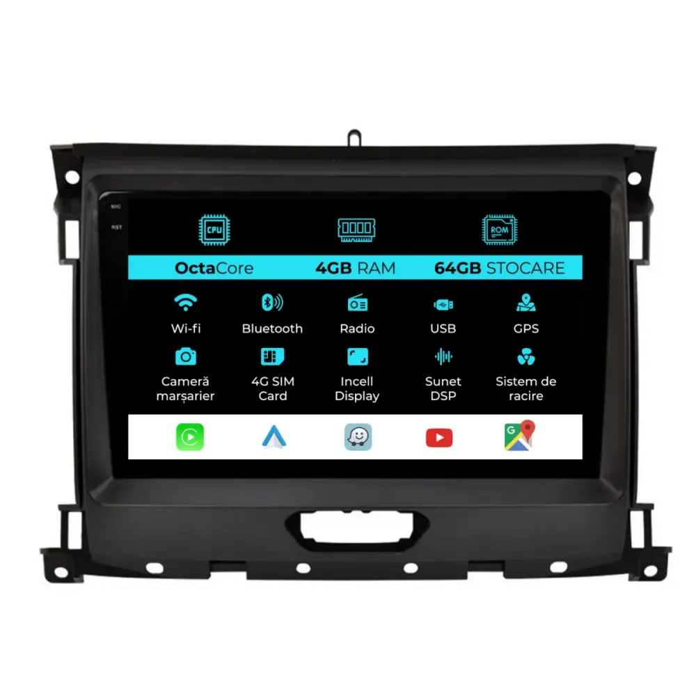 Navigatore Dedicato 9 Pollici Android Auto Carplay per Ford Ranger 2011-2015