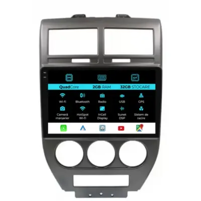 Navigatore Dedicato 9 Pollici Android Auto Carplay per Jeep Compass 2006-2010