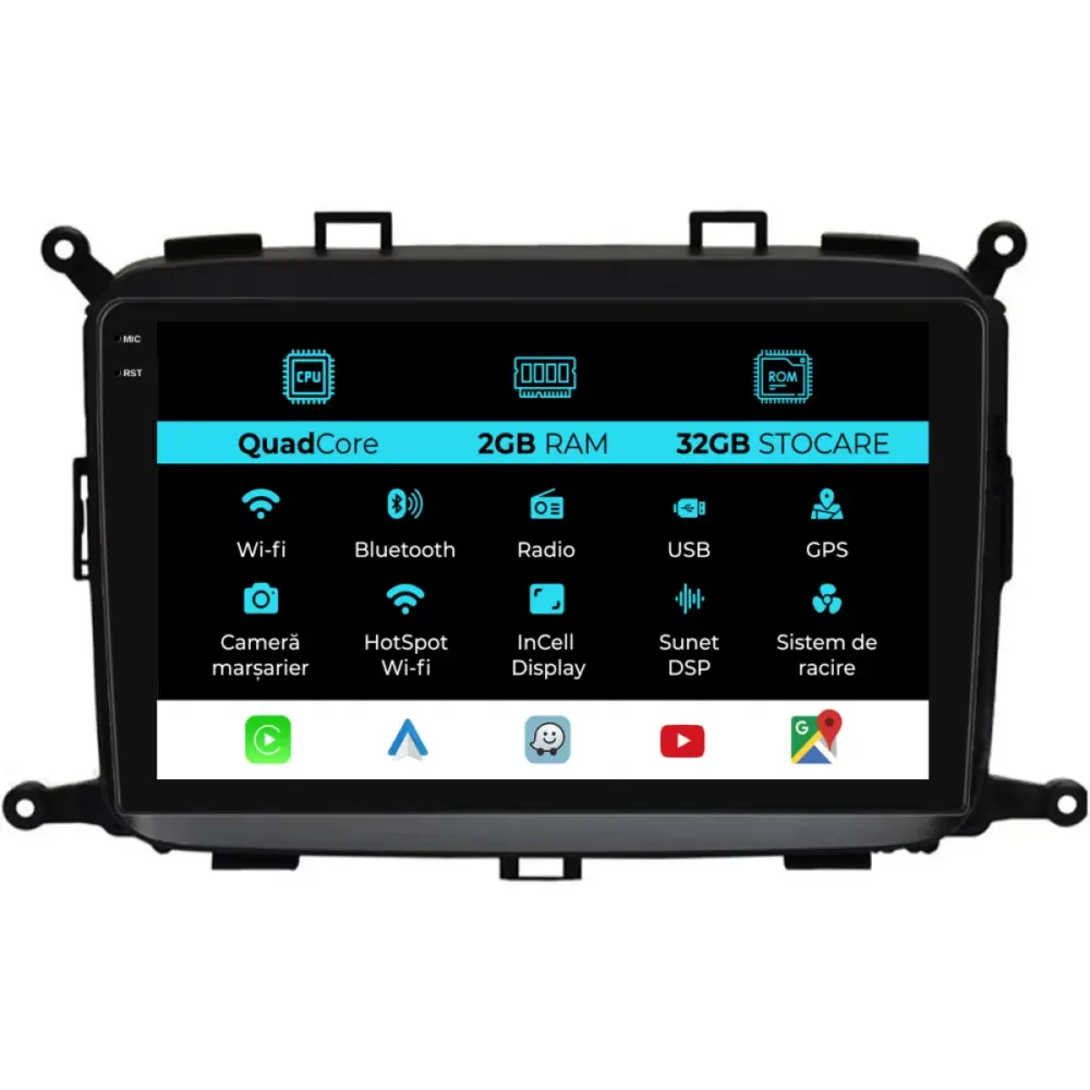 Navigatore Dedicato 9 Pollici Android Auto Carplay per Kia Carens 2012-2017