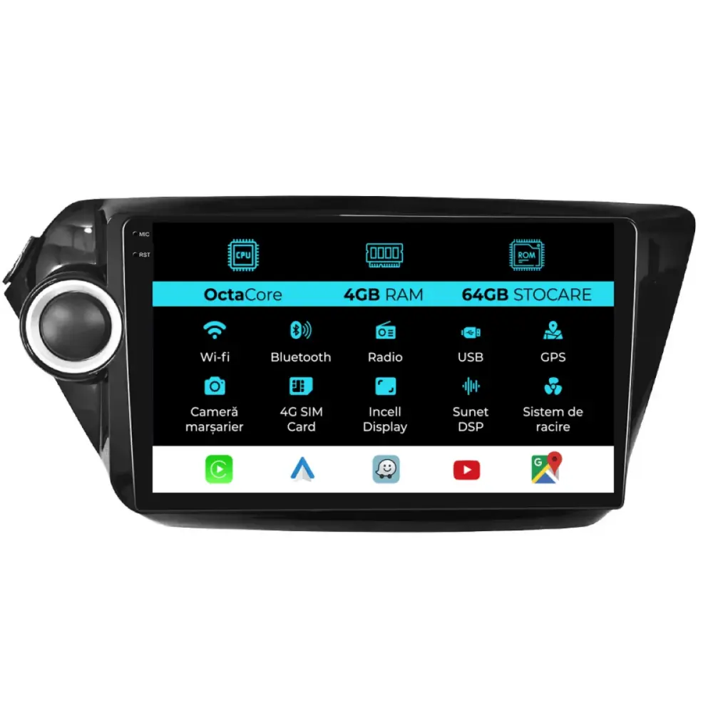 Navigatore Dedicato 9 Pollici Android Auto Carplay per Kia Rio 2011-2016