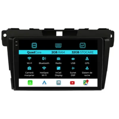 Navigatore Dedicato 9 Pollici Android Auto Carplay per Mazda Cx-7 2008-2015