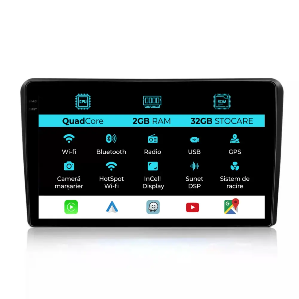 Navigatore Dedicato 9 Pollici Android Auto Carplay per Peugeot 308 2007-2013