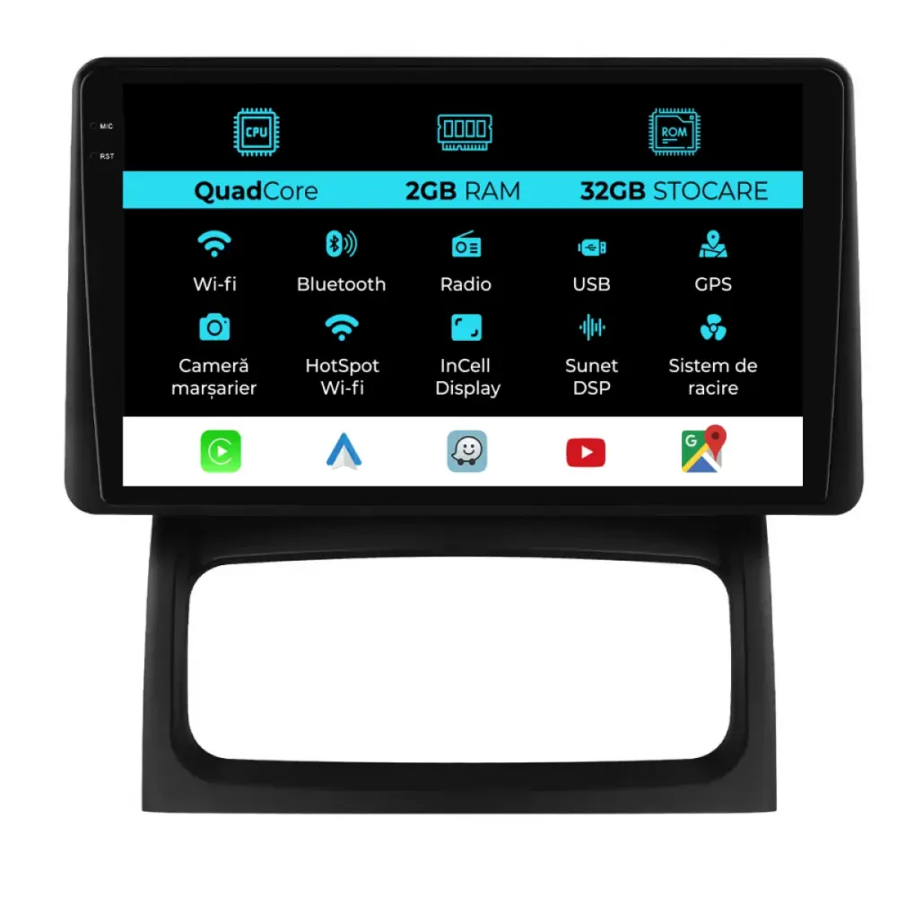 Navigatore Dedicato 9 Pollici Android Auto Carplay per Renault Clio 2 1998-2012
