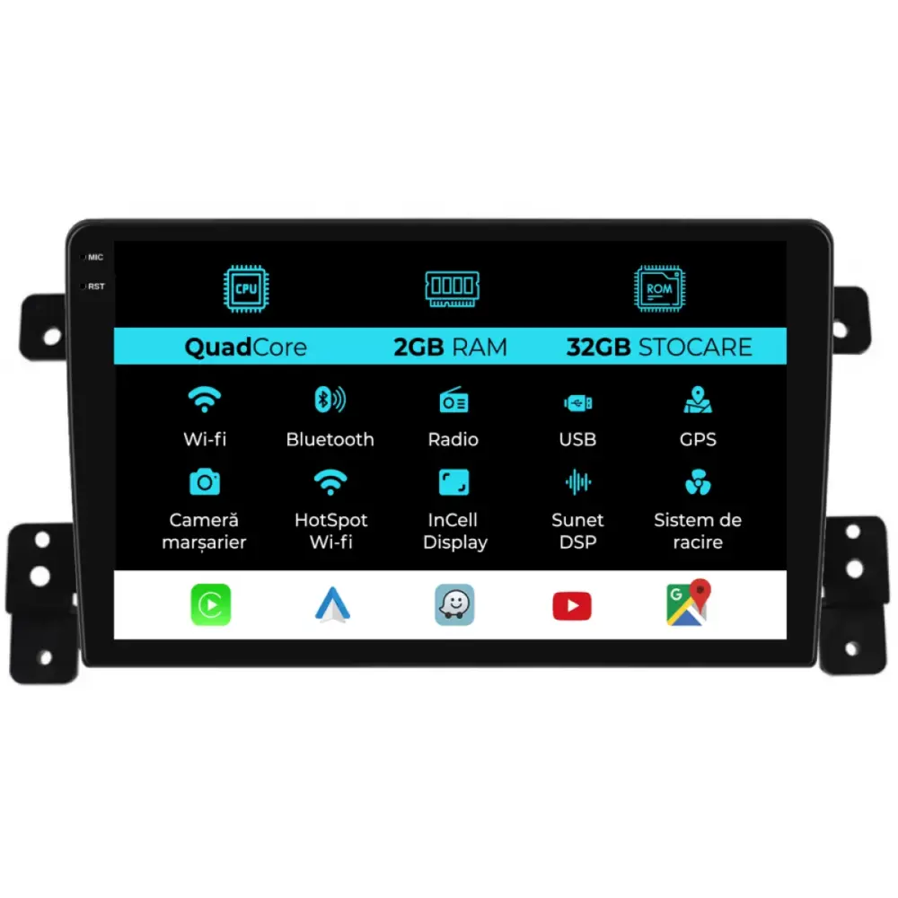 Navigatore Dedicato 9 Pollici Android Auto Carplay per Suzuki Grand Vitara