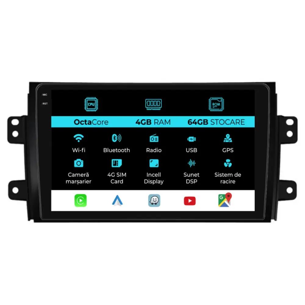 Navigatore Dedicato 9 Pollici Android Auto Carplay per Suzuki SX4 2006-2014