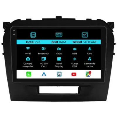 Navigatore Dedicato 9 Pollici Android Auto Carplay per Suzuki Vitara 2014-2019