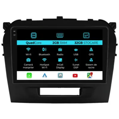Navigatore Dedicato 9 Pollici Android Auto Carplay per Suzuki Vitara 2014-2019