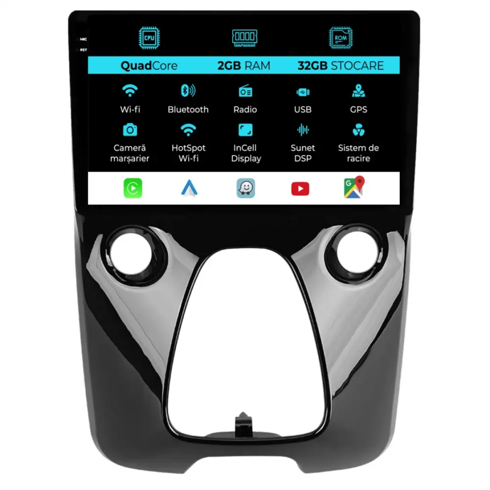 Navigatore Dedicato 9 Pollici Android Auto Carplay per Toyota Aygo 2014-2022