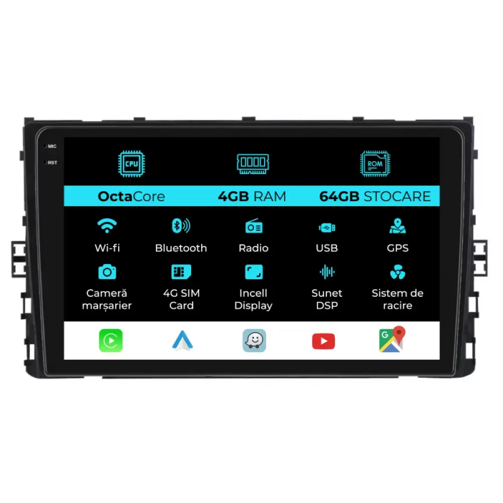 Navigatore Dedicato 9 Pollici Android Auto Carplay per Volkswagen Amarok