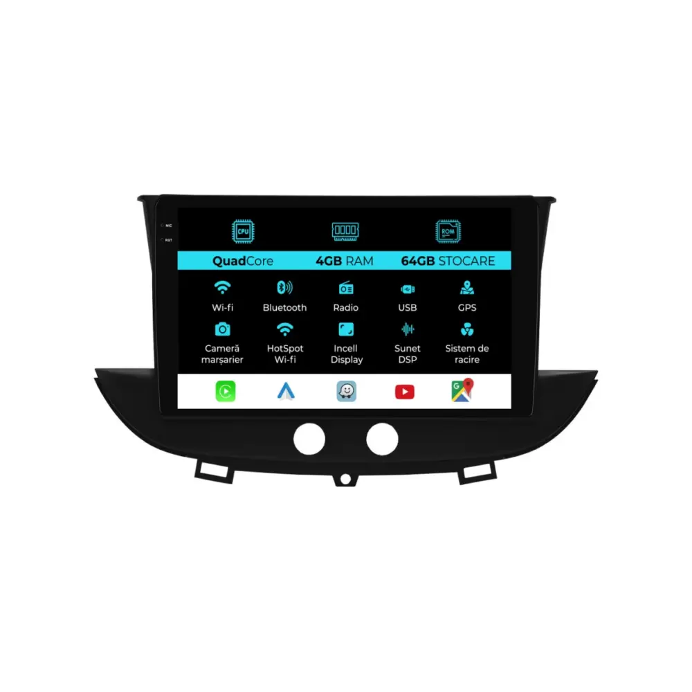 Navigatore Dedicato 9 Pollici Quadcore Android Auto Carplay per Opel Crossland