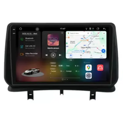 Navigatore Dedicato Android Auto Carplay 12gb 256gb per Renault Clio 3 2005-2014