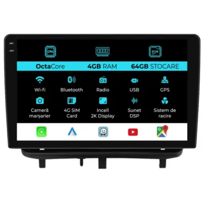 Navigatore Dedicato Android Auto Carplay 2K 4gb 64gb per Opel Corsa D 2006-2014