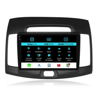 Navigatore Dedicato Android Auto Carplay 4gb 64gb per Hyundai Elantra 2006-2011