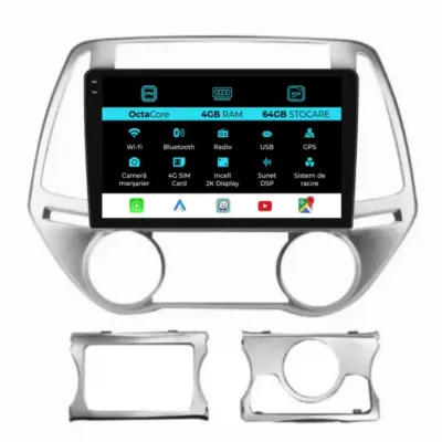 Navigatore Dedicato Android Auto Carplay 4gb 64gb per Hyundai I20 2011-2014