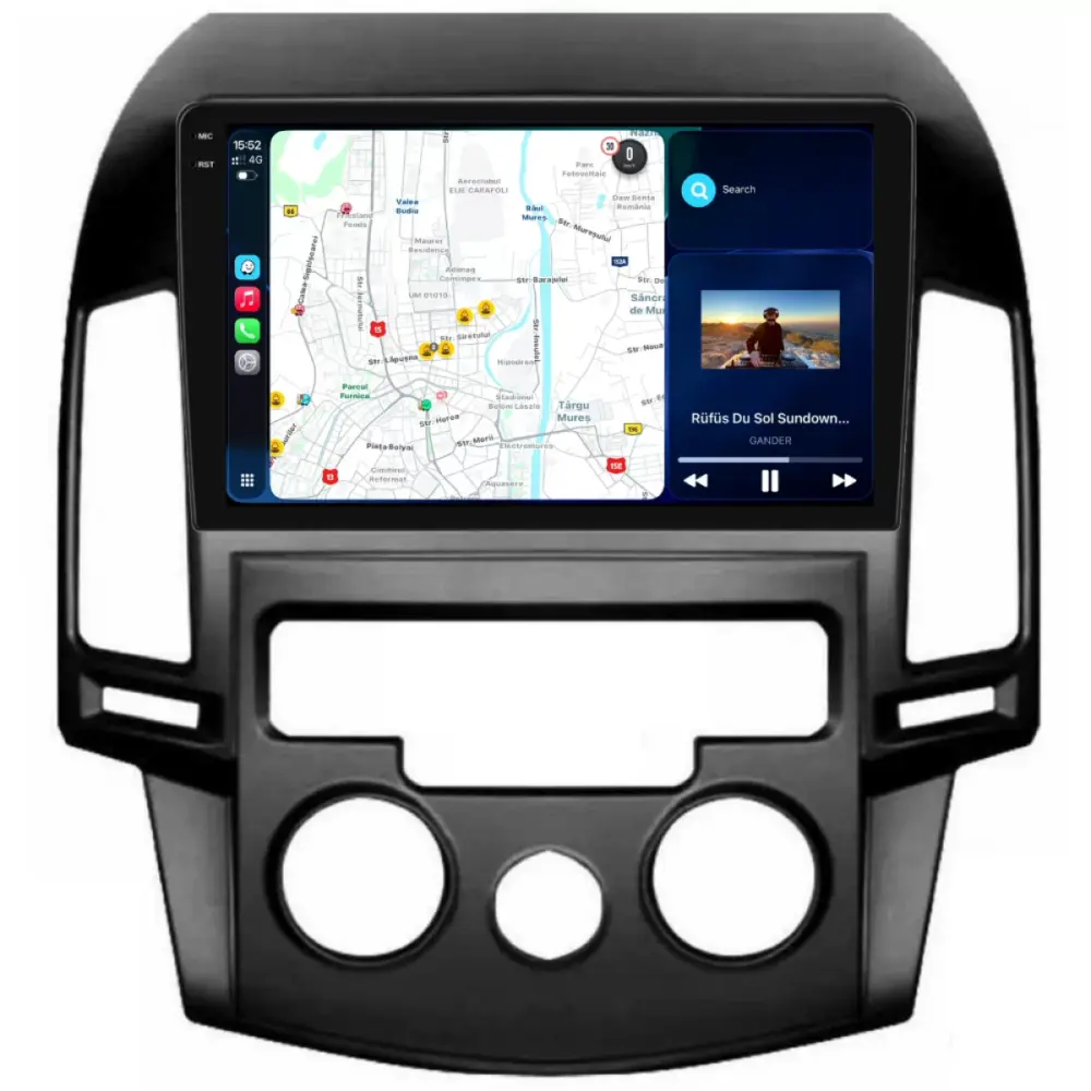 Navigatore Dedicato Android Auto Carplay 4gb 64gb per Hyundai I30 2007-2012