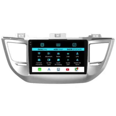 Navigatore Dedicato Android Auto Carplay 4gb 64gb per Hyundai IX35 2009-2015