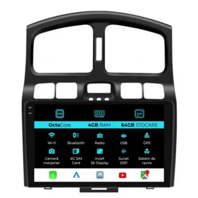 Navigatore Dedicato Android Auto Carplay 4gb 64gb per Hyundai Santa Fe 2000-2006