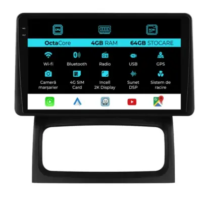 Navigatore Dedicato Android Auto Carplay 4gb Ram 64gb Renault Clio 2 1998-2012