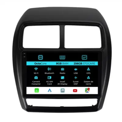 Navigatore Dedicato Android Auto Carplay 8gb 256gb per Mitsubishi Asx 2010-2019