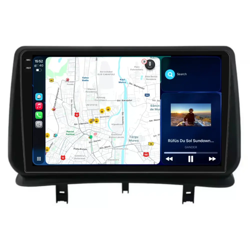 Navigatore Dedicato Android Auto Carplay 8gb 256gb per Renault Clio 3 2005-2014