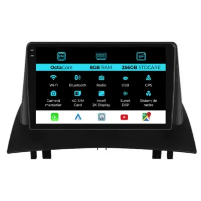 Navigatore Dedicato Android Auto Carplay 8gb 256gb per Renault Megane 2