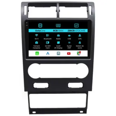 Navigatore Dedicato Android Auto Carplay 8gb Ram 256gb Ford Mondeo 2000-2007