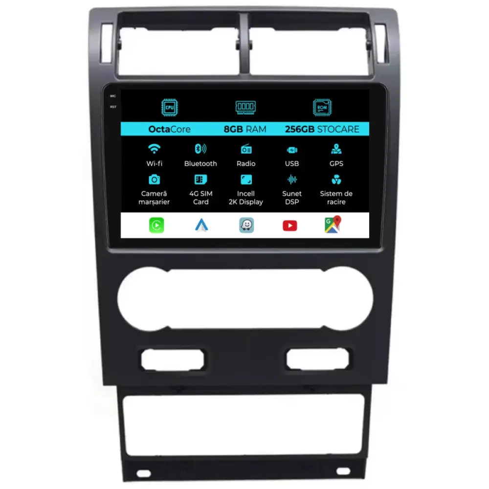 Navigatore Dedicato Android Auto Carplay 8gb Ram 256gb Ford Mondeo 2000-2007