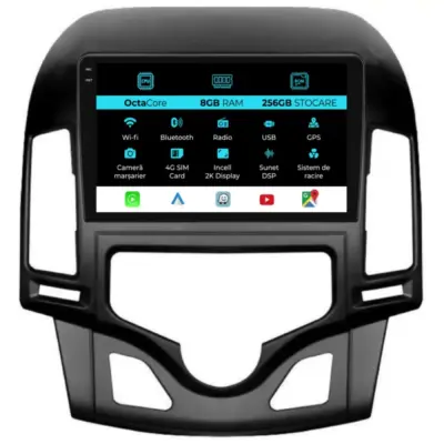 Navigatore Dedicato Android Auto Carplay 8gb Ram 256gb Hyundai I30 2007-2012