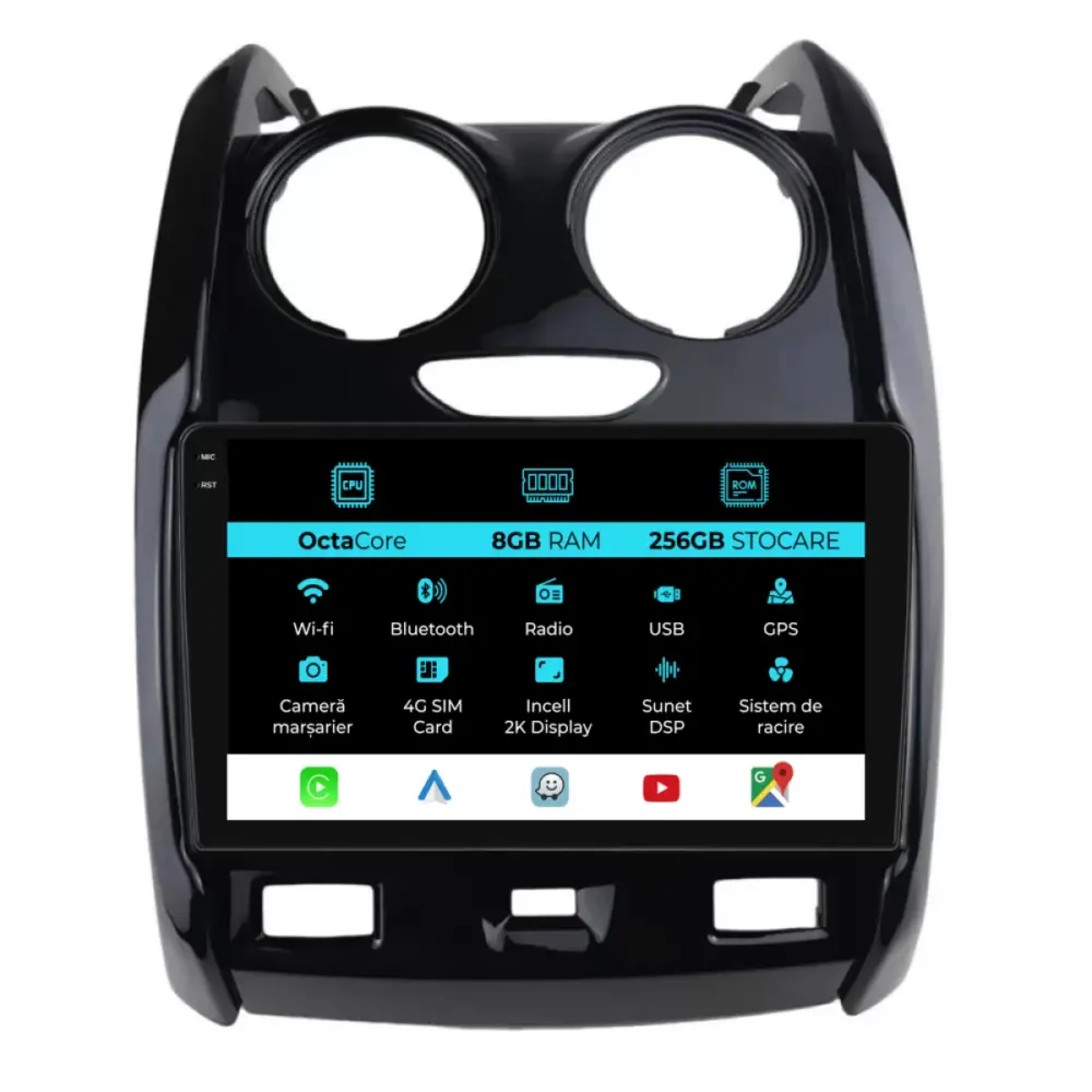 Navigatore Dedicato Android Auto Carplay per Dacia Duster 2010-2020