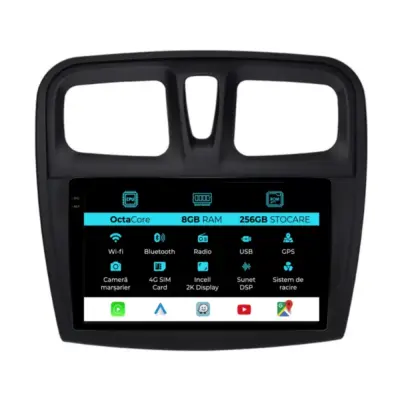 Navigatore Dedicato Android Auto Carplay per Dacia Sandero 2010-2020