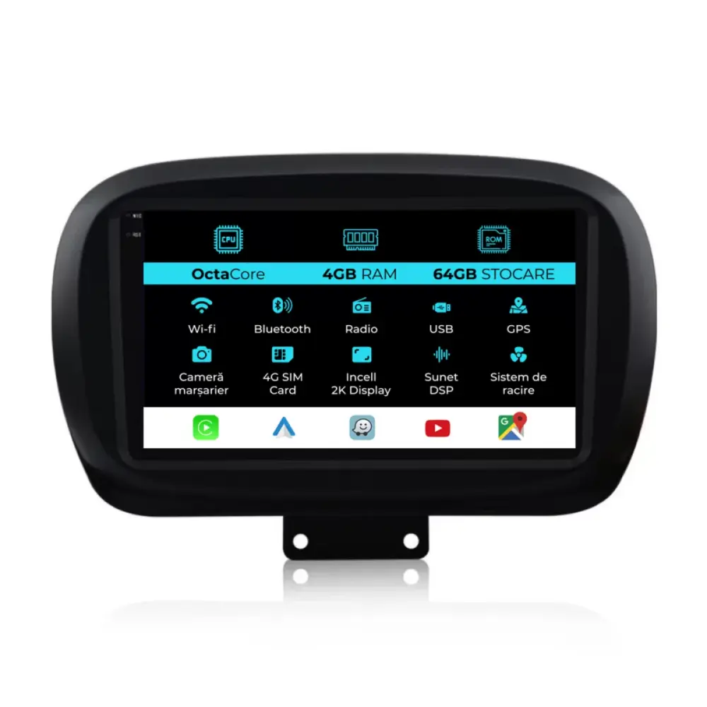 Navigatore Dedicato Android Auto Carplay per Fiat 500x 2014-2020
