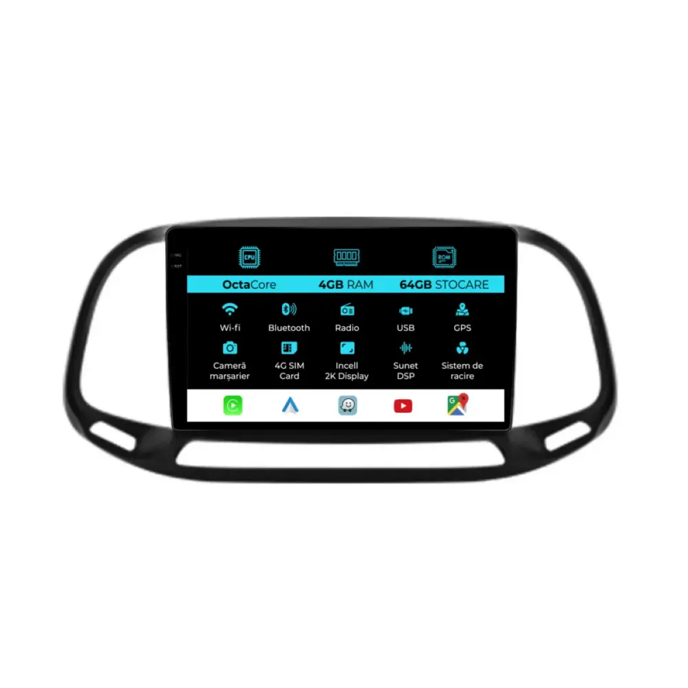 Navigatore Dedicato Android Auto Carplay per Fiat Doblo 2015-2019