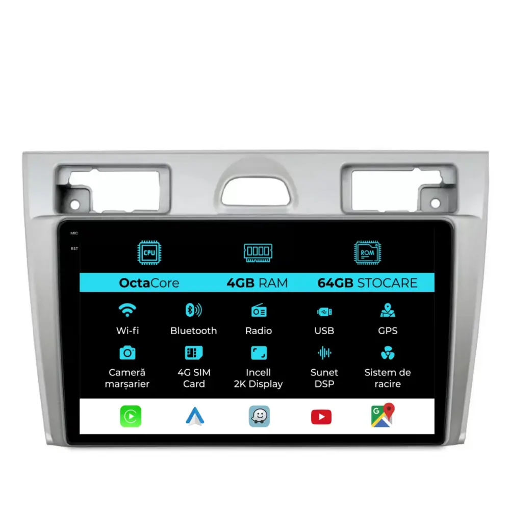 Navigatore Dedicato Android Auto Carplay per Ford Fiesta 2004-2009