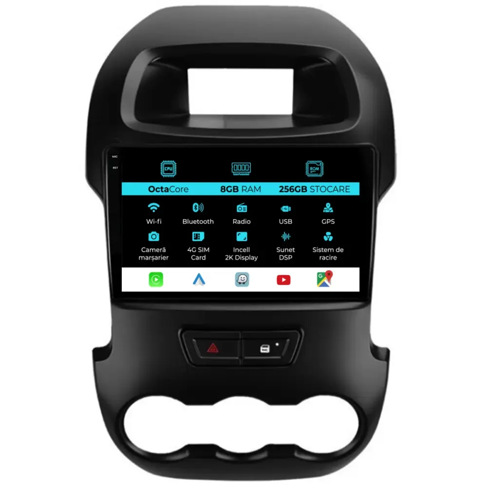 Navigatore Dedicato Android Auto Carplay per Ford Ranger 2011-2015