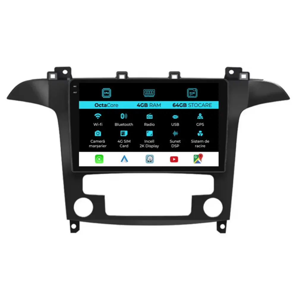 Navigatore Dedicato Android Auto Carplay per Ford S-max 2006-2015