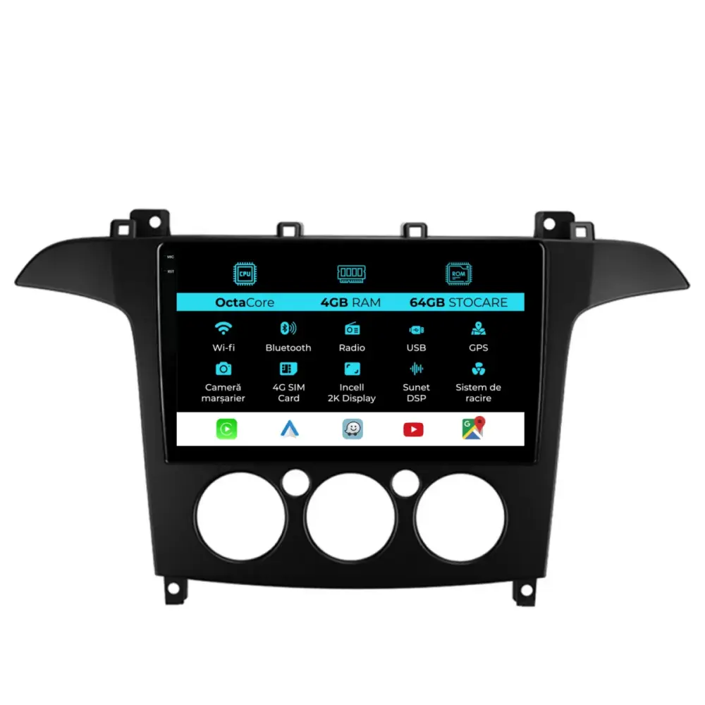 Navigatore Dedicato Android Auto Carplay per Ford S-max 2006-2015