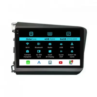 Navigatore Dedicato Android Auto Carplay per Honda Civic Ix Berlina 2011-2015