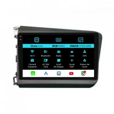 Navigatore Dedicato Android Auto Carplay per Honda Civic Ix Berlina 2011-2015