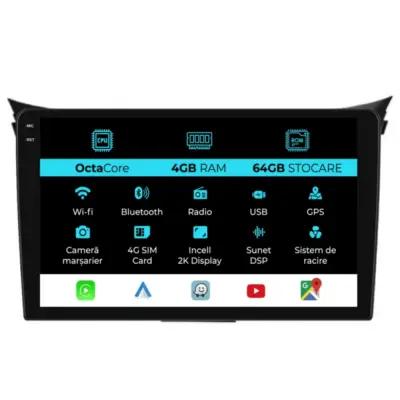 Navigatore Dedicato Android Auto Carplay per Hyundai I30 2007-2012