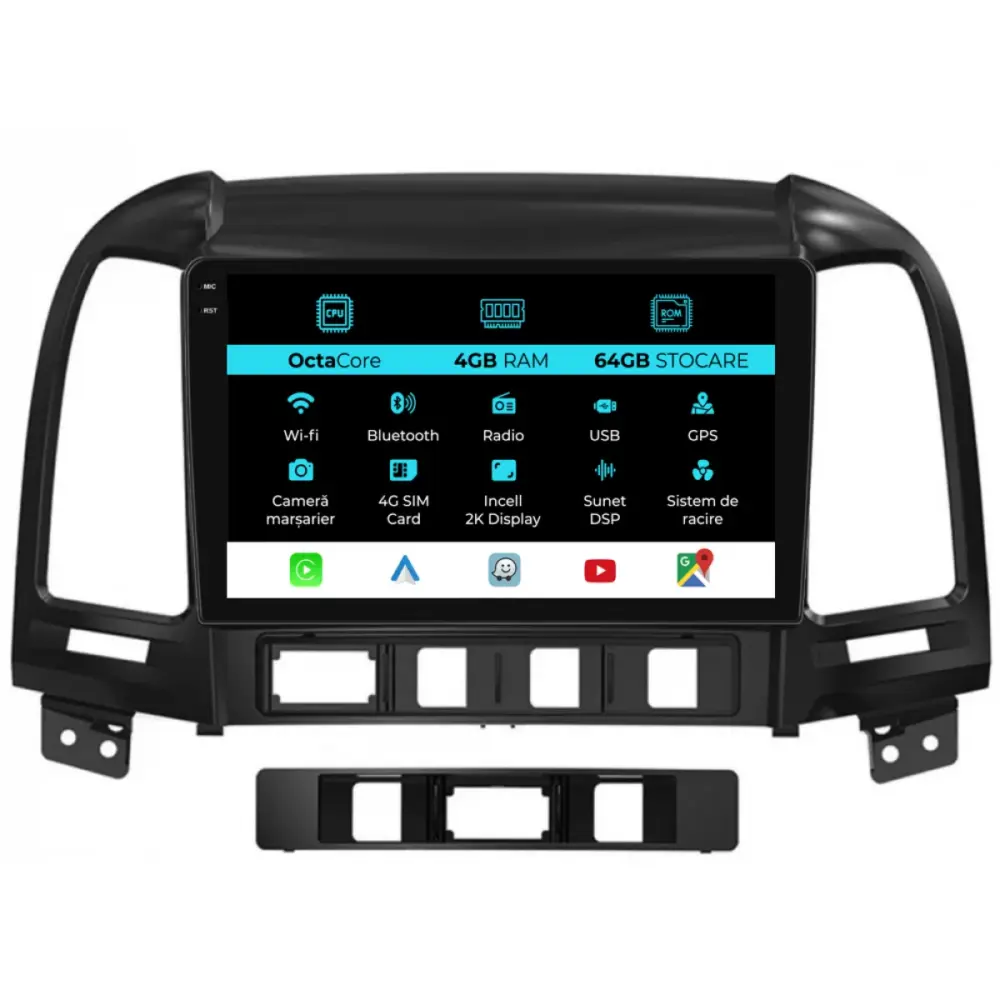 Navigatore Dedicato Android Auto Carplay per Hyundai Santa Fe 2005-2012